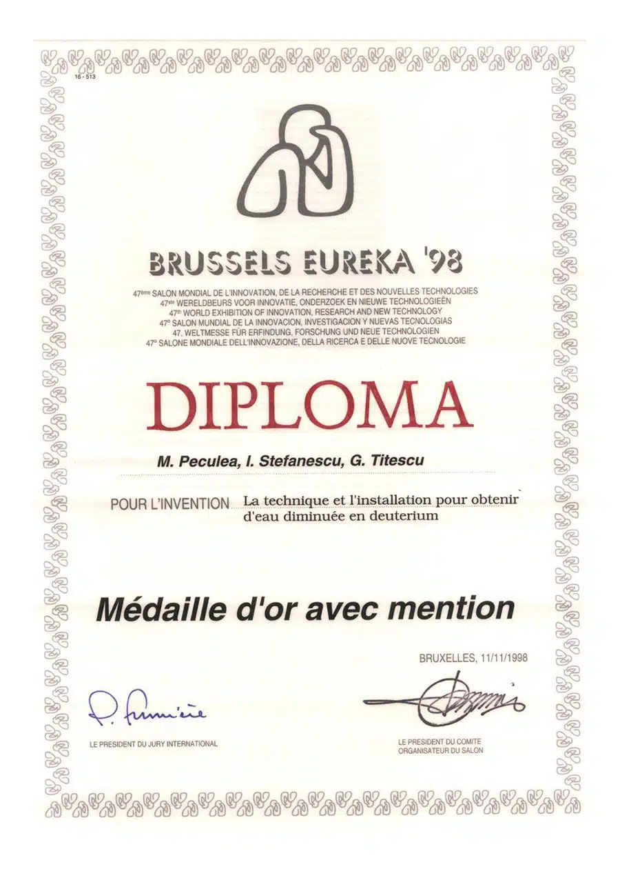 Aranyérem – Brüsszel 1998, Innovációs és Kutatási Világkiállítás (EUREKA)